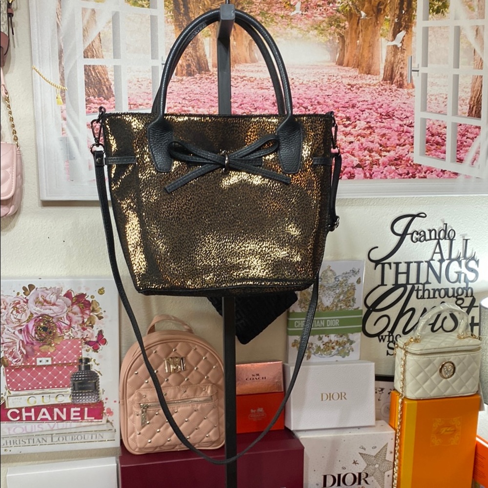 Gold and Black Tote Bag